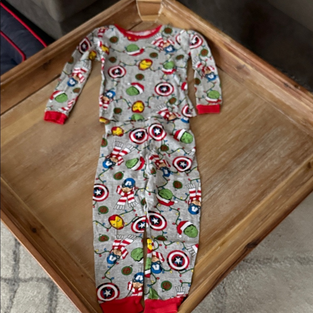 Marvel Gray Superhero Holiday Pajama Set